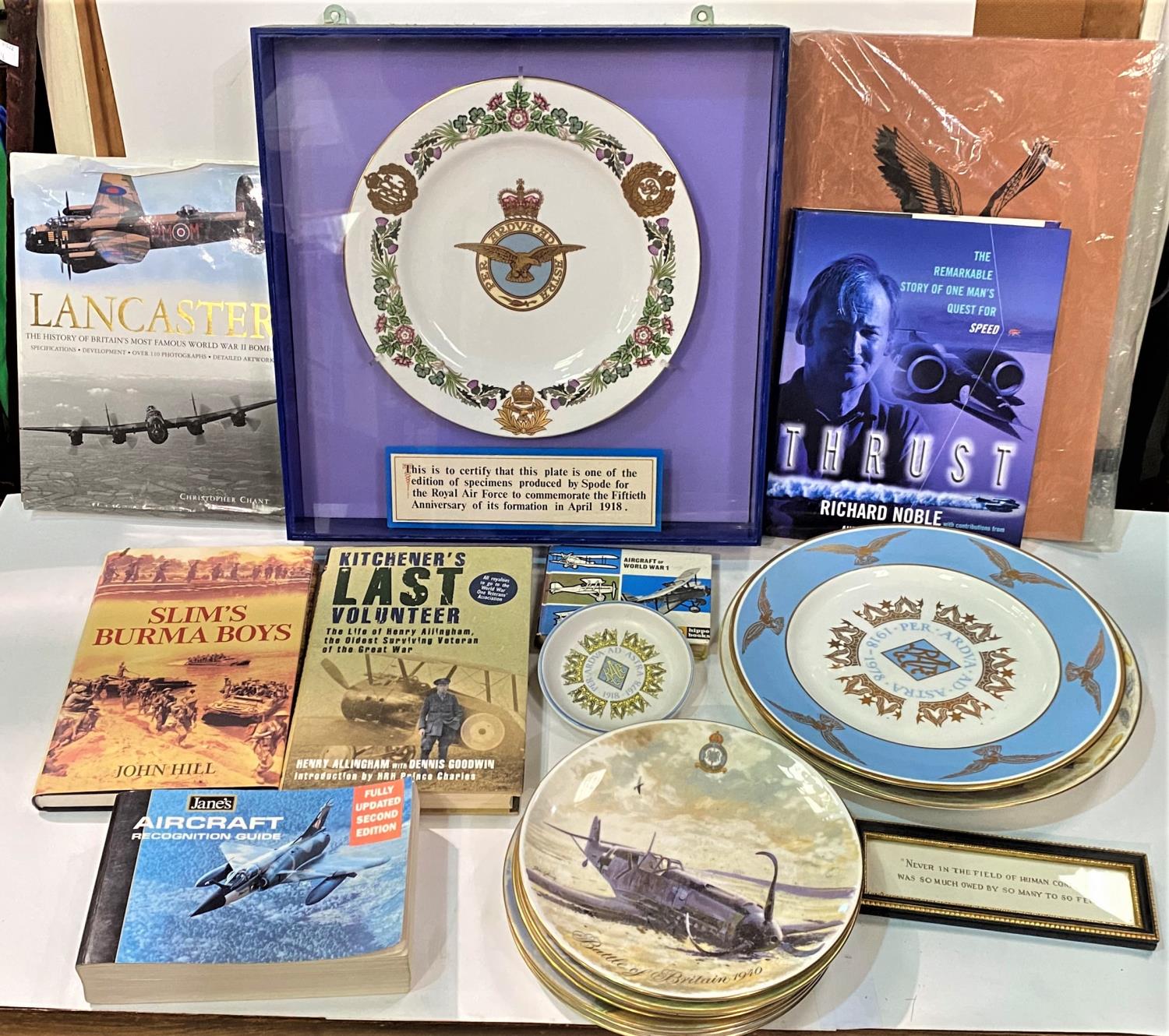 A selection of RAF collectors’ plates and other collectables