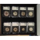 GB: a 2016 Date stamp collection of 8 £2 coins, cased