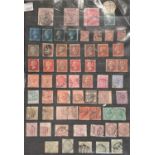 A collection of Victorian-Edward stamps.