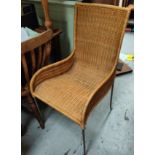 A Bergere chair of a Queen Anne style chair etc