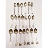 A selection of white metal Chinese and other spoons 4.2oz