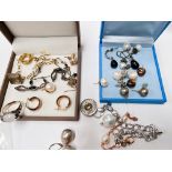 A good selection of pearl style and other pierced earrings