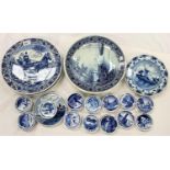 A selection of 18 various Royal Copenhagen miniature Christmas and similar collector's plates,