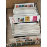 A selection of GB and Commonwealth stamps on stock cards