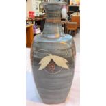A large studio stoneware vase by David and Margaret FRITH, Brookhouse Pottery, impressed marks, 42cm