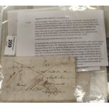 NAPOLEONIC CAMPAIGN LETTER: General Sir John MICHELL R.A France May 1814 to his wife; and another