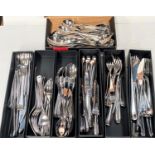 Seven boxes of Alessi "Nuovo Milano" cuttlery.