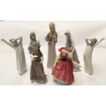 A Lladro figure and 5 others