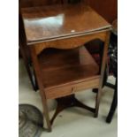 A Georgian mahogany 2 tier washstand with detachable top