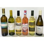 3 x 70cl bottles of Pinot Grigio white wine; a bottle of Gavi; a bottle of Sancerre and a bottle