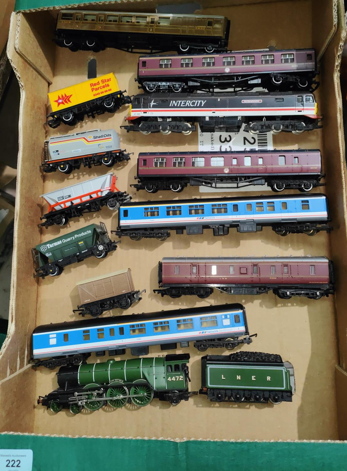 A Hornby Loco 00-guage steam train, Flying Scotsman 4472 unboxed; a inter-city loco and a