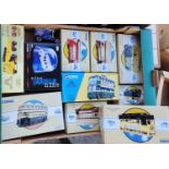 A selection of boxed Corgi Classic vehicles, trams, buses etc; Limited Edition 'nine double nine',