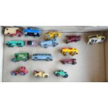 A selection of vintage Lesney and other diecast vehicles