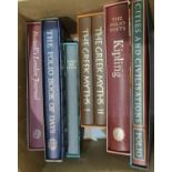 Folio Society selection of hard back books in slip cases Kipling, Cities and Civilisations etc