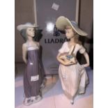A boxed figure of a young girl by Lladro No 5644; a similar Nao figure and other figures