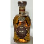 A litre bottle of Cardhu single malt whisky