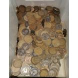 A large quantity of pre-decimal copper coins; etc.