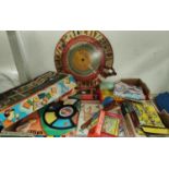 A selection of vintage board games, card games etc