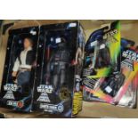 Four Star Wars Collectors Series in original boxes:  Luke Skywalker; Han Solo; Darth Vader; Obi-