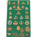 A selection of military badges on board