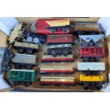 A selection of mainly '0' gauge tinplate rolling stock etc