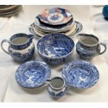 A selection of Copeland  "Spodes Italien" china inc. fruit bowl, jug, individual dishes and other