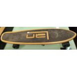 A vintage late '70's/early 80's Lam skateboard with wooden deck