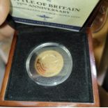 Tristan da Cunha:  2015 Battle of Britain 75th Anniversary Double Crown, 9 carat gold, 4gm