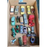 A selection of vintage diecast vehicles including Lesney, Dinky, Merryweather 239 etc