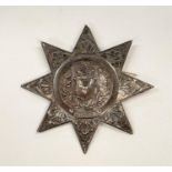 A hallmarked silver Order of Foresters badge and a Tunes of Glory record set