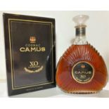 A litre bottle of Cognac CAMUS XO Superior 40%vol, boxed