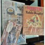 A Kit Car "Tiger T"; a Kit Car Rolls-Royce; a Subbuteo table rugby, all in original boxes