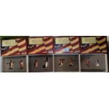 Four boxed sets W Britains 'The American Revolution' 17351, 17352, 17350, 17349