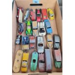 A selection of vintage Dinky and other diecast vehicles etc