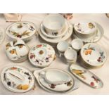 Royal Worcester Evesham 43 piece China tea and dinner service including tureen, casserole etc