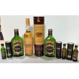 A 70cl Glenmorangie Single Highland Malt in tin 40%; 2  half bottles of Glenfiddich, 70% (one