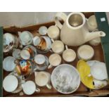 A vintage Carlton ware coffee service, Japanese eggshell porcelain cups and saucers, other vintage