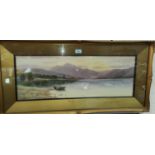 Annie M. Parsons "Blea Tarn Langdale Pikes" water colour, signed, 27 x 76cm, framed and glazed.