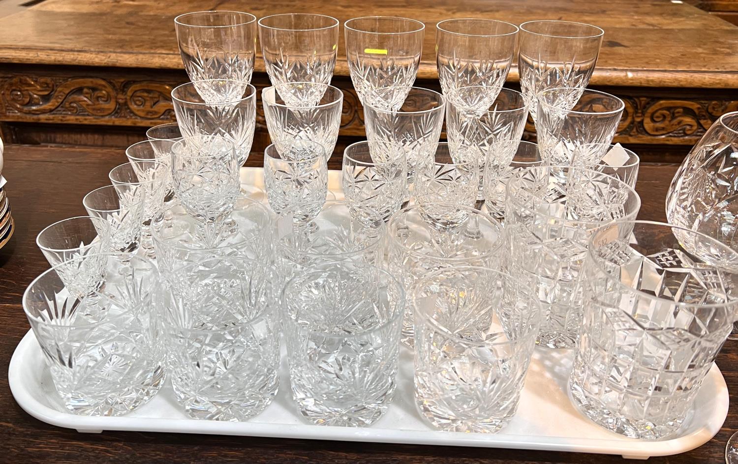 A selection of cut crystal drinking glasses - Image 2 of 4