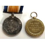 A WWI pair of medals awarded to 2101 33 Spr J T Lewis R.E.