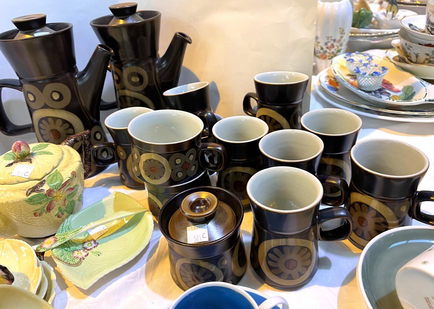 Denby Arabesque part coffee set (15 pieces); Susie Cooper star pattern coffee cups and saucers (6 - Image 2 of 3