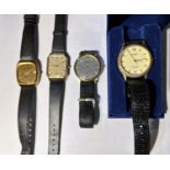 Three gent's Sekonda wristwatches and a "Craig Bond" wristwatch