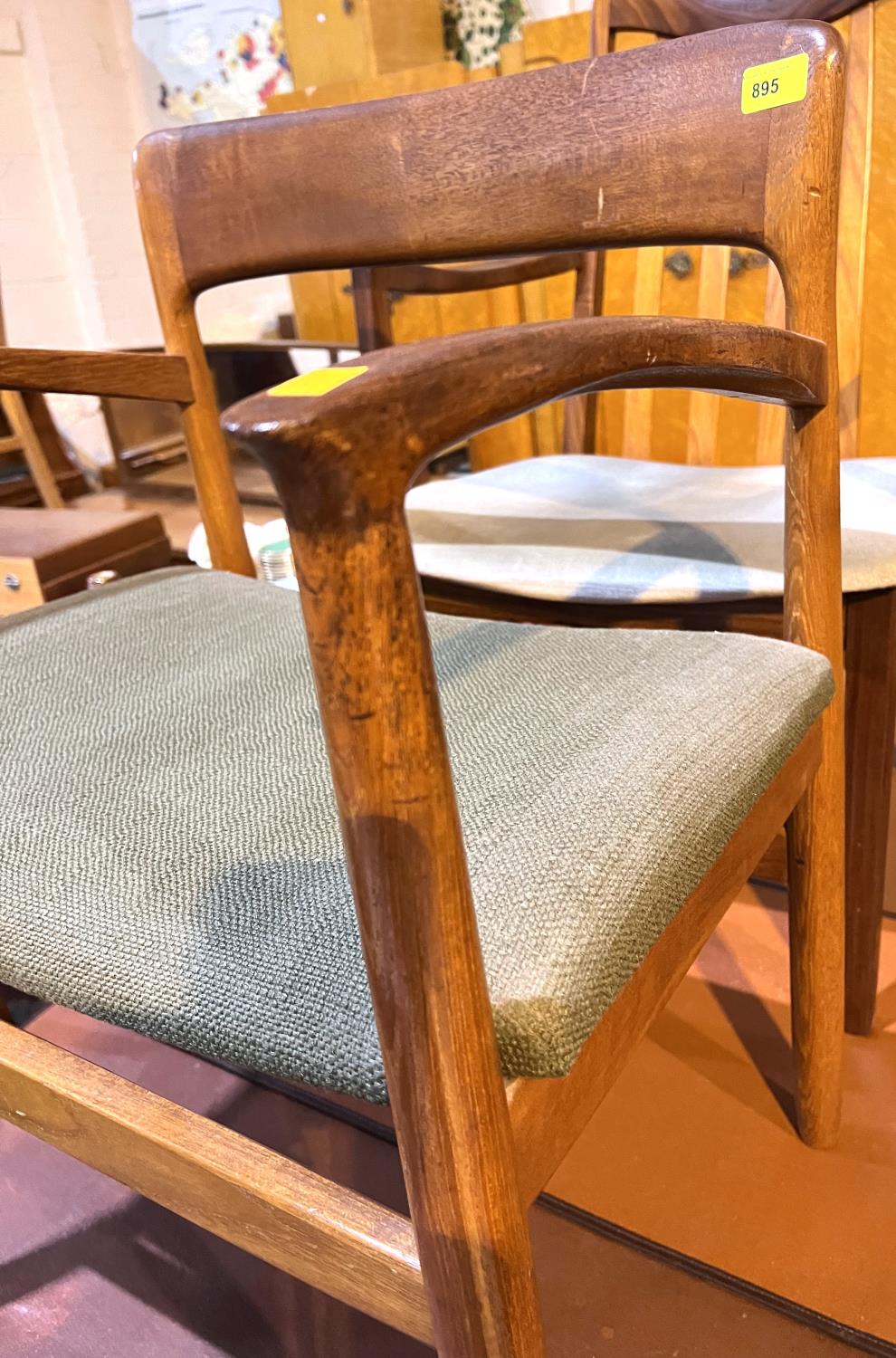 A 1970's era teak carver dining chair - Image 2 of 2