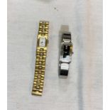 Two ladies boxed Givenchy wristwatches, one in gilt one in stainless steel