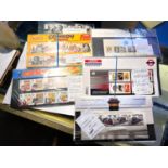 A selection of Royal Mint packs of stamps, Beatles