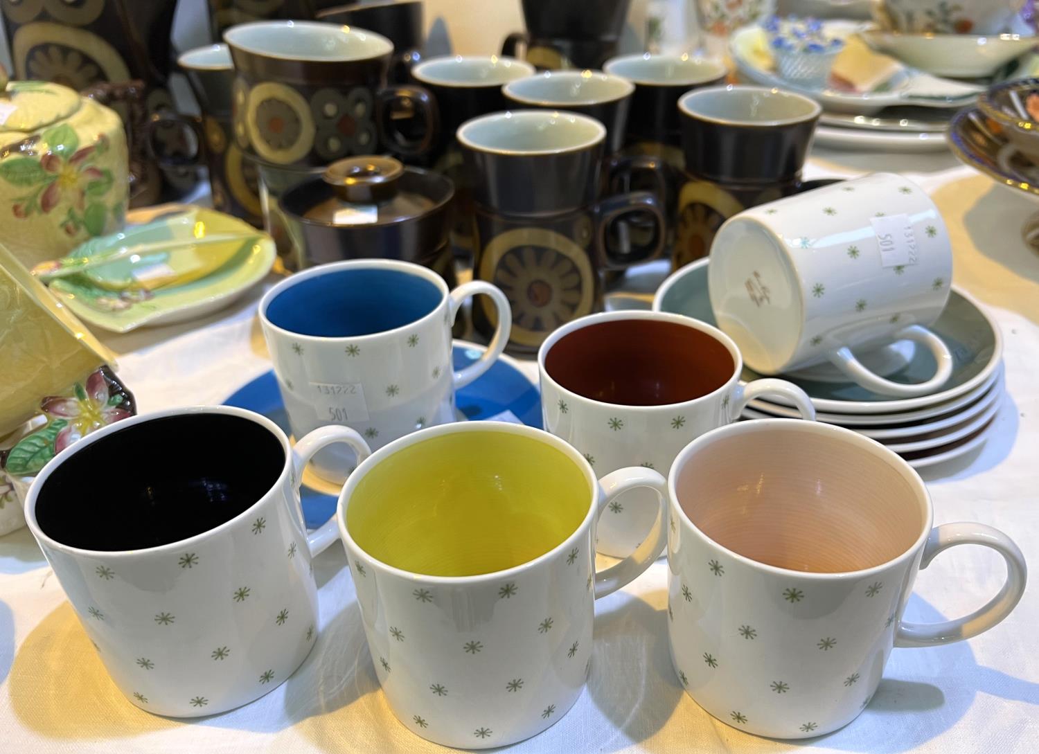 Denby Arabesque part coffee set (15 pieces); Susie Cooper star pattern coffee cups and saucers (6 - Image 3 of 3