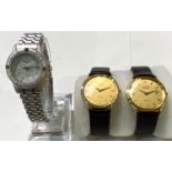 A ladies Sekonda wristwatch with quartz movement, boxed; a pair of Lobor quartz dress watches, boxed