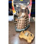 A large originally boxed Golden Radio Controlled Dalek from Doctor Who