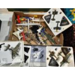 A selection of loose diecast military and other aircraft