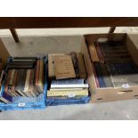 Six boxes of books